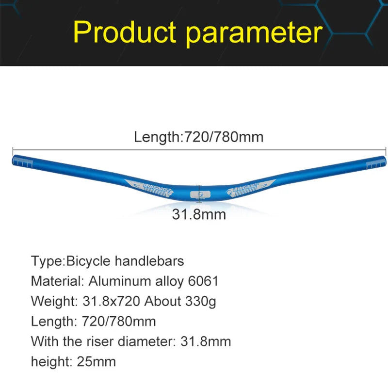 AluminumBicycle Handleba31.8x720mm, 780mm
