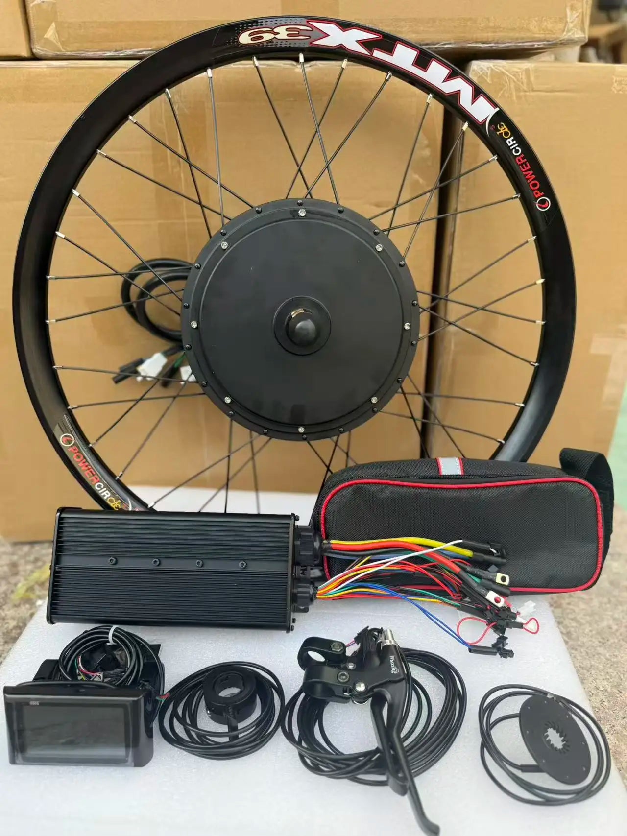 72V 3000-5000W Ebike Conversion Kit 27.5 inch MTX39 Red Blue Purple Rim S966 NFC Display Electric Bicycle Kit